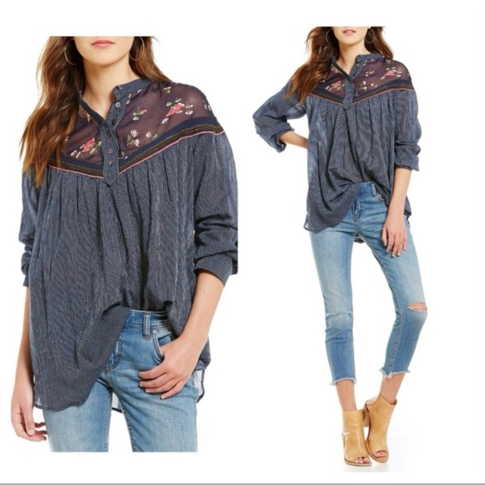 Free People Hearts & Colors Blouse